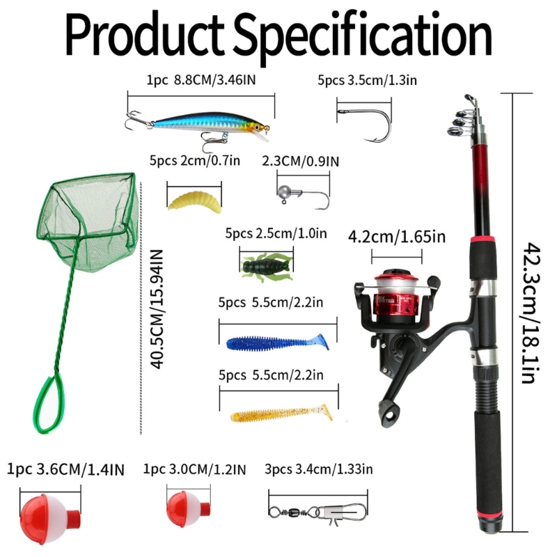 Landing Net Telescopic - Acemi Balıkçılık Seti Olta Takımları Dahil