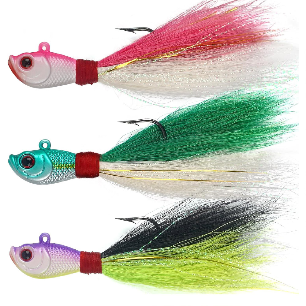 Fishing Equipment Shop - 3 adet Bucktail Jigs Tuzlu Su