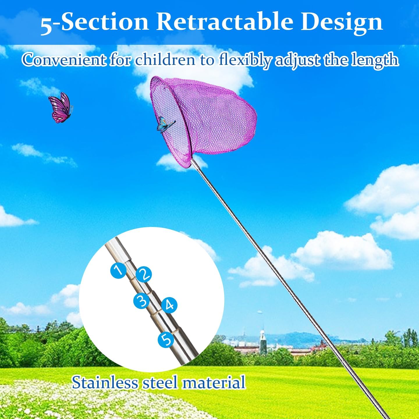Mini balıkçılık Net renkli kay - Landing Net Telescopic incelemesi ve fiyatı